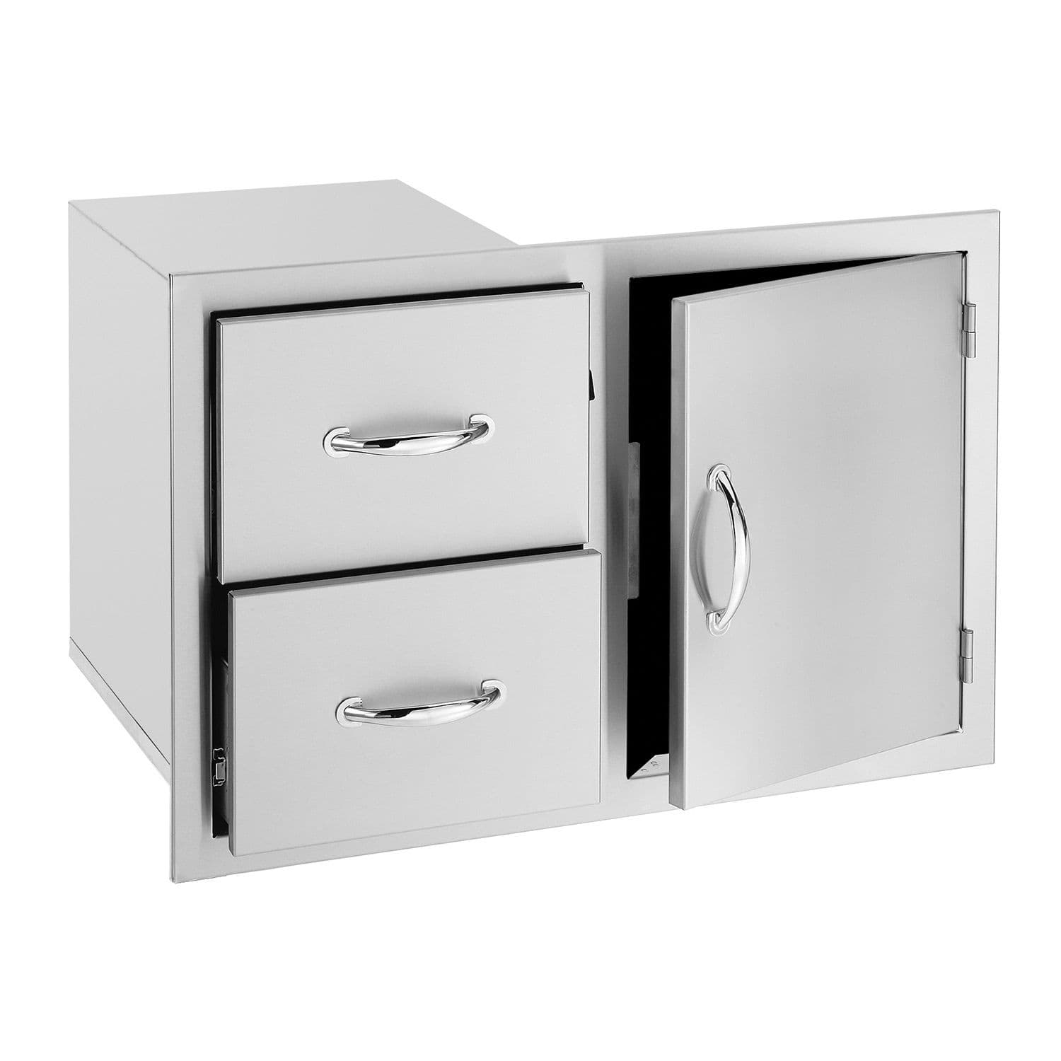 Summerset Grills 30-Inch Stainless Steel Right-Hinged Access Door & Double Drawer Combo thumbnail 2