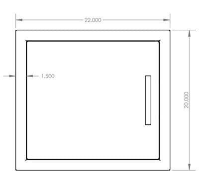 Summerset Grills 22-Inch Stainless Steel Flush Mount Reversible-Hinged Horizontal Single Access Door thumbnail 5