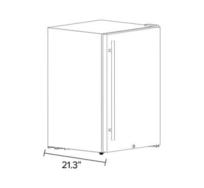 Summerset Grills 22-Inch 4.1 Cu. Ft. Outdoor Approved Stainless Steel Compact Refrigerator with Locking Door & Recessed Handle thumbnail 2