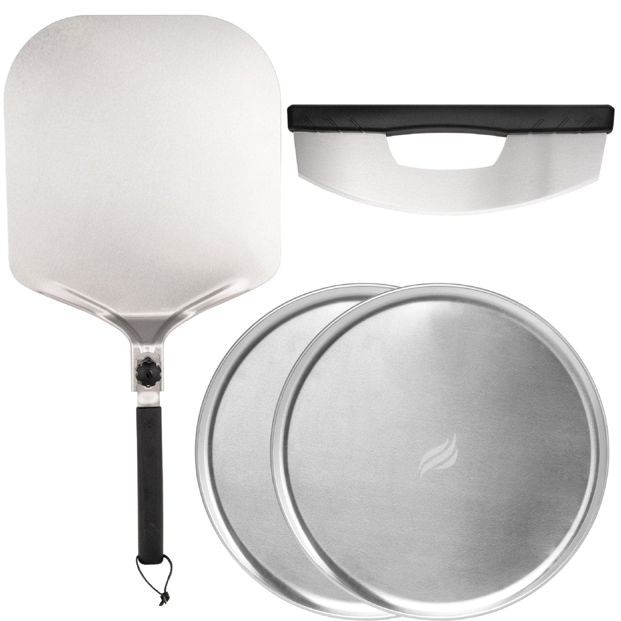 Blackstone 4-Piece Essentials Pizza Kit with 14-Inch Trays, Peel, and Rocker