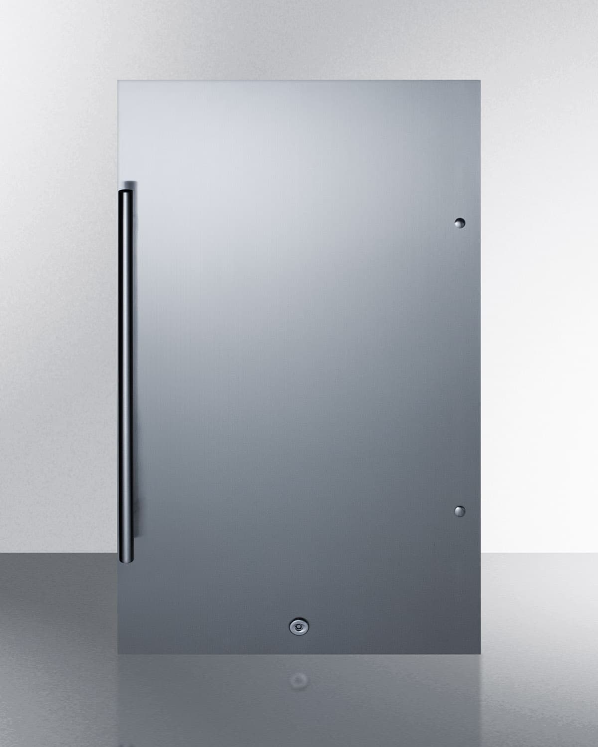 Summit 19-Inch 3.1 Cu. Ft. Shallow Depth Stainless Steel Outdoor Rated Refrigerator with Lock