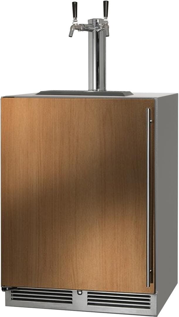 Perlick 24-Inch C-Series Stainless Steel Panel Ready Dual Tap Outdoor Beer Dispenser w/ Door Lock - Right Hinged thumbnail 2