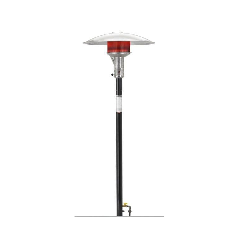 Sunglo 50,000 BTU Natural Gas Permanent Post-Mount Patio Heater with Manual Ignition - Black