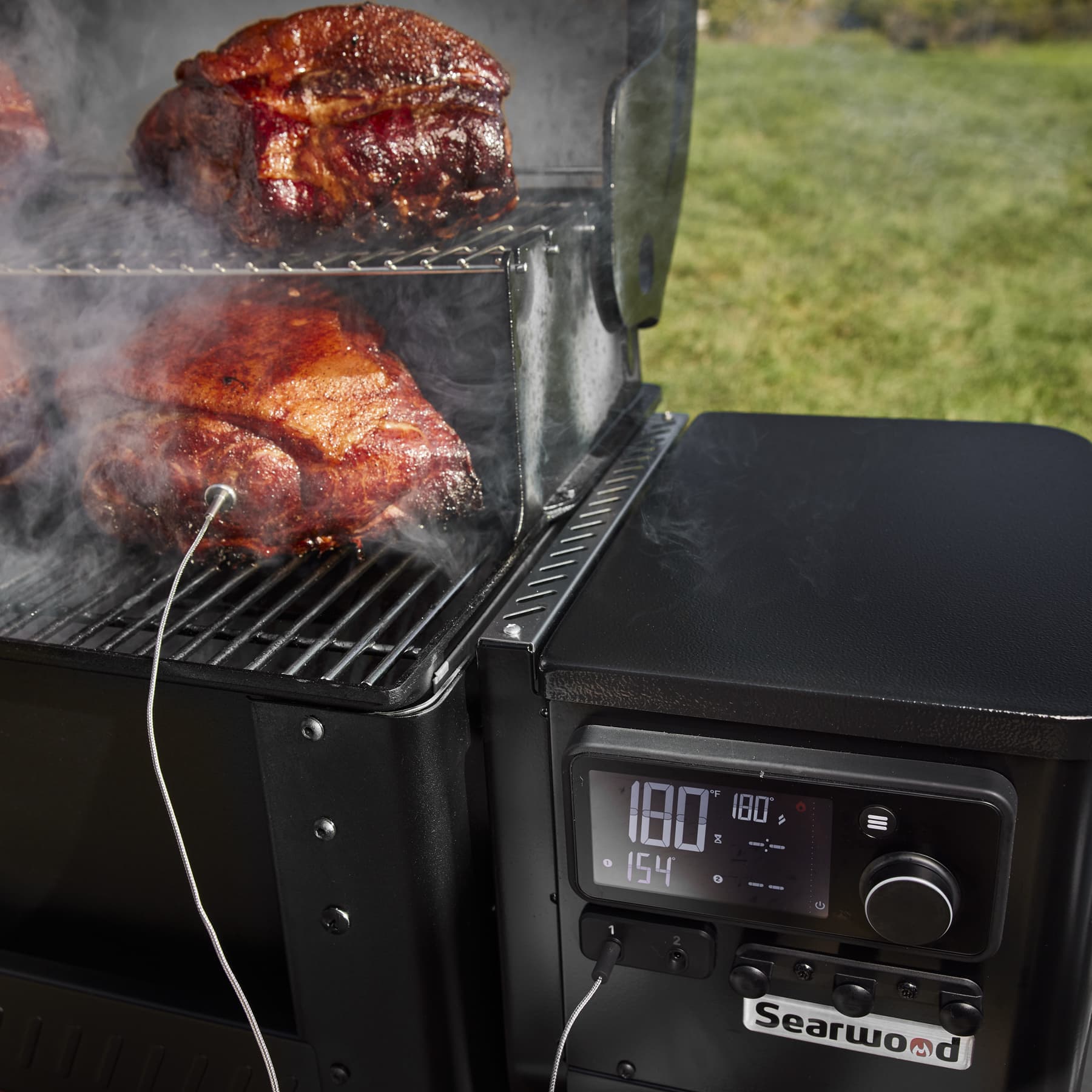 Weber Grills Searwood 600 24-Inch Wi-Fi Enabled Wood Fired Pellet Grill - Black thumbnail 4