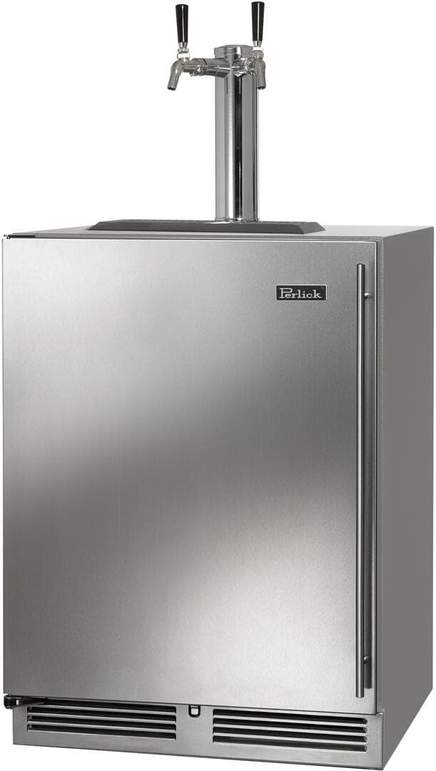 Perlick 24-Inch C-Series Stainless Steel Dual Tap Outdoor Beer Dispenser - Right Hinged thumbnail 2