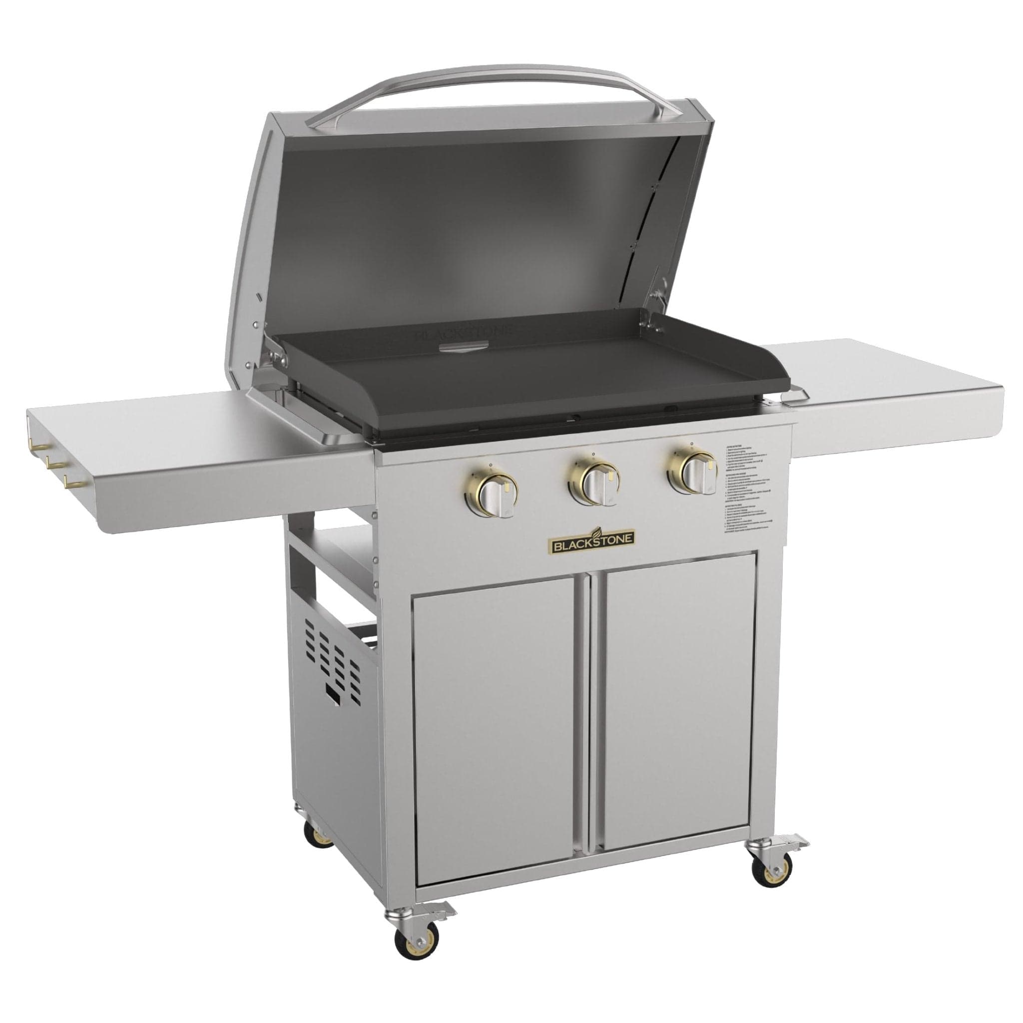 Blackstone Select Series 28-Inch XL 3-Burner 304 Stainless Steel Freestanding Liquid Propane Griddle with Cabinet
