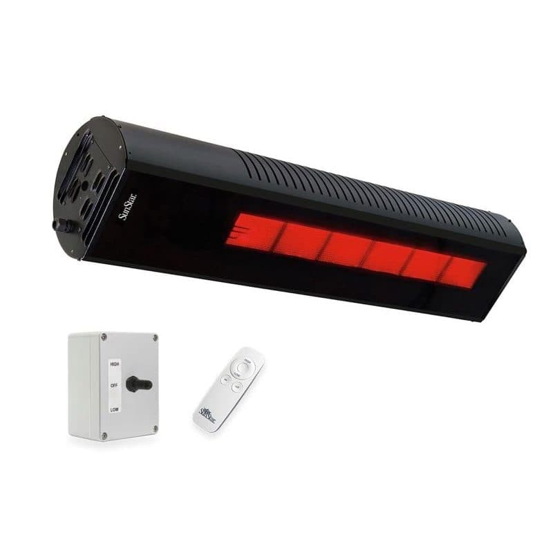 SunStar 48-Inch 35,000 BTU Natural Gas Infrared Patio Heater with Switch, Remote and Adjustable Mounting Kit
