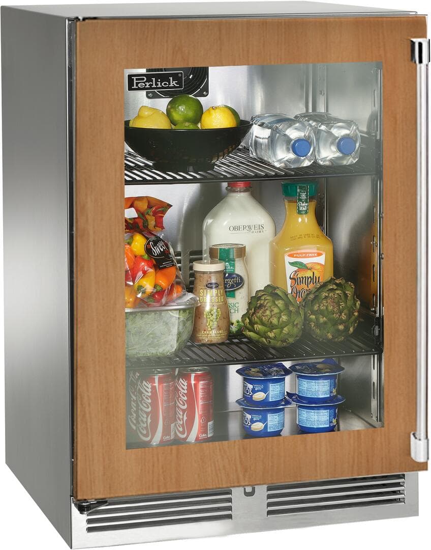 Perlick 24-Inch Signature Series Marine Grade Stainless Steel Panel Ready Glass Door Outdoor Refrigerator - Right Hinged thumbnail 2