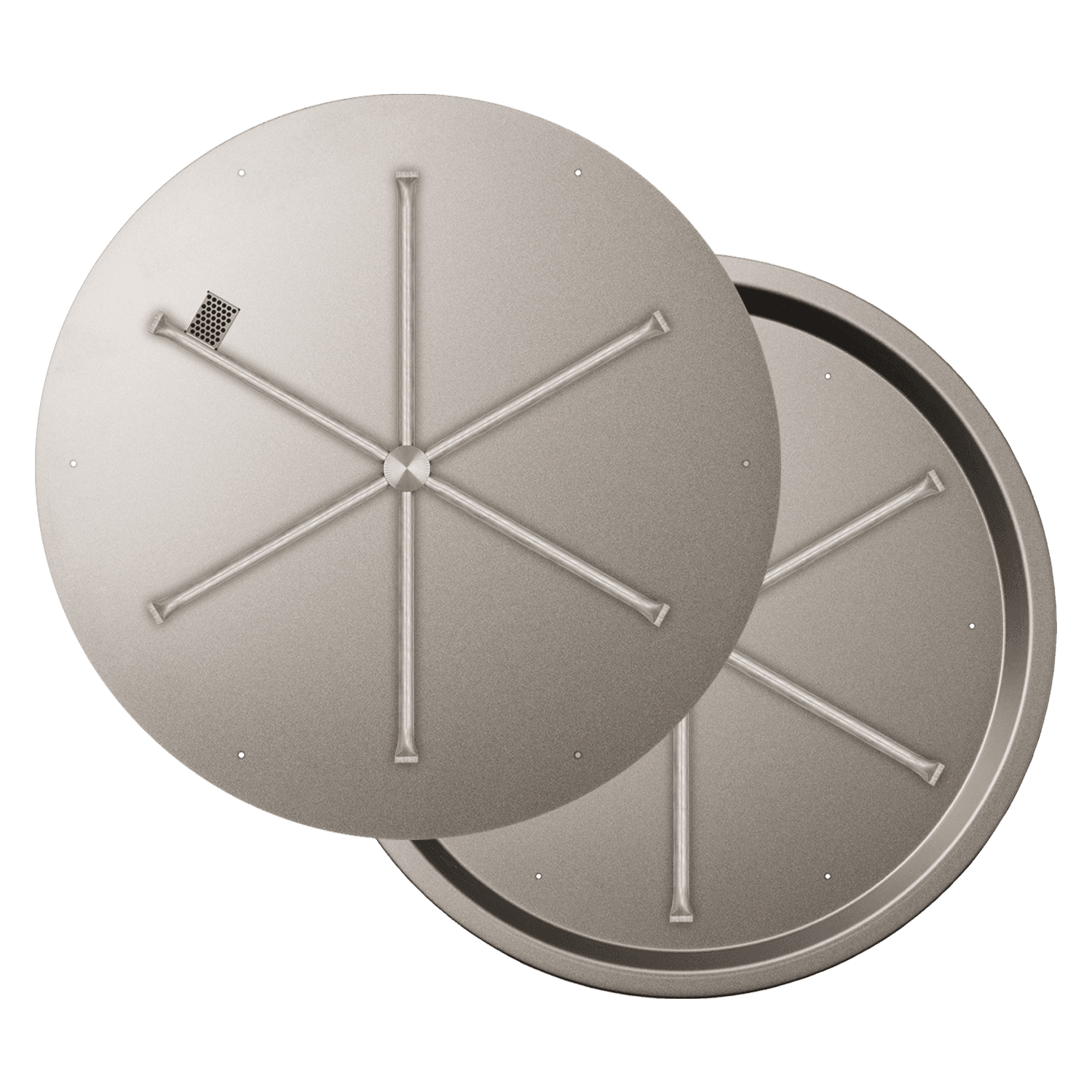 Firegear 26-Inch Round Stainless Steel Natural Gas Flat Pan Burner System with Match Light Ignition — image 1
