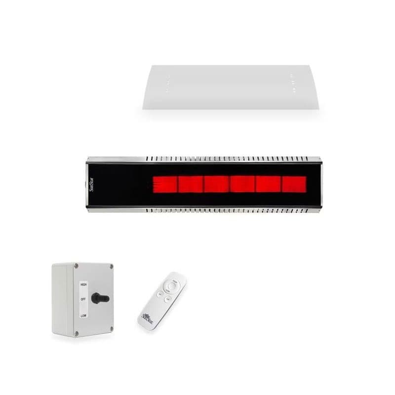 SunStar 48-Inch 35,000 BTU Marine Grade Stainless Steel Propane Gas Infrared Patio Heater with Switch, Remote, Heat Shield and Fixed Mounting Kit thumbnail 1