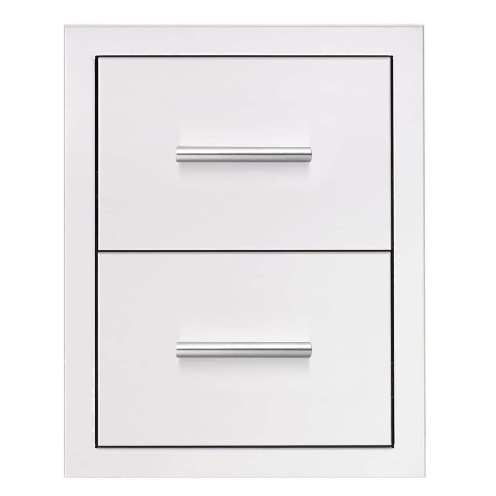 Summerset Grills 17-Inch Stainless Steel Flush Mount Double Access Drawer