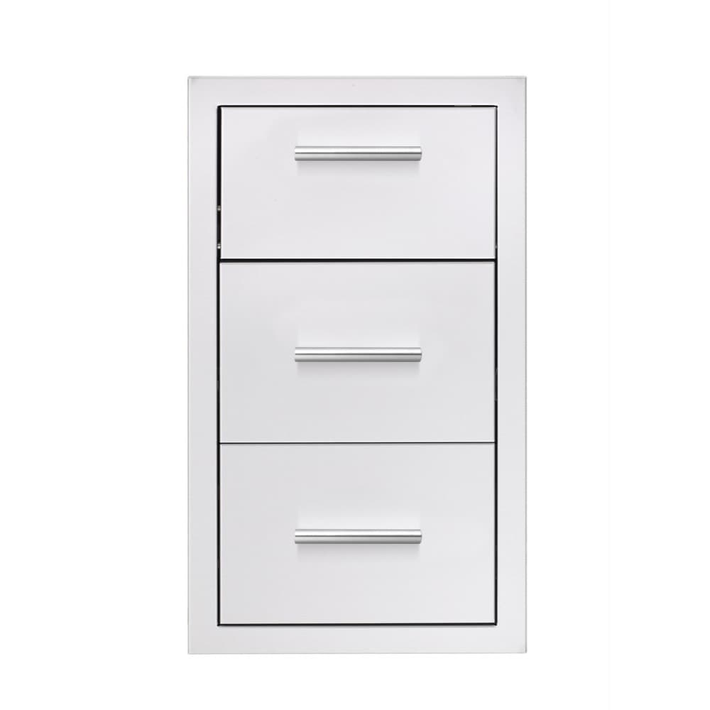 Summerset Grills 17-Inch Stainless Steel Flush Mount Double Access Drawer with Paper Towel Dispenser thumbnail 2