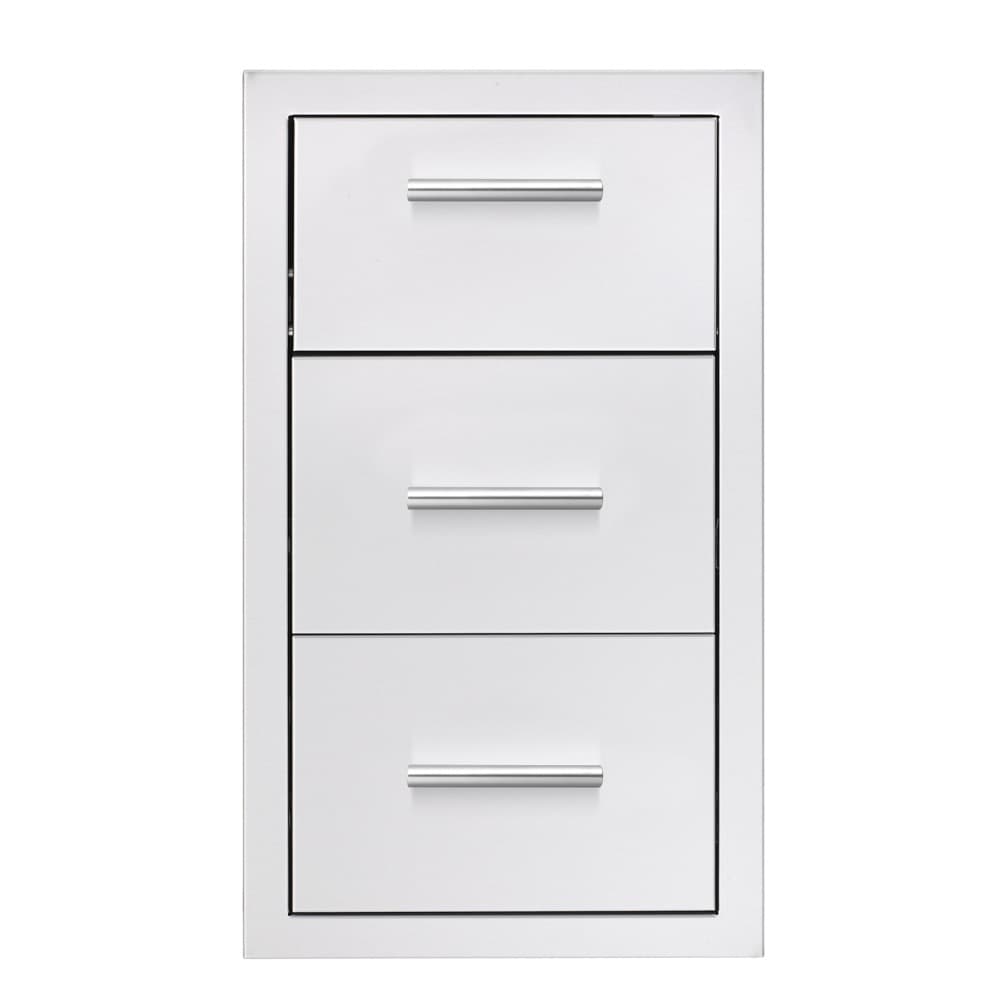 Summerset Grills 17-Inch Stainless Steel Masonry Mount Double Access Drawer with Paper Towel Dispenser thumbnail 2