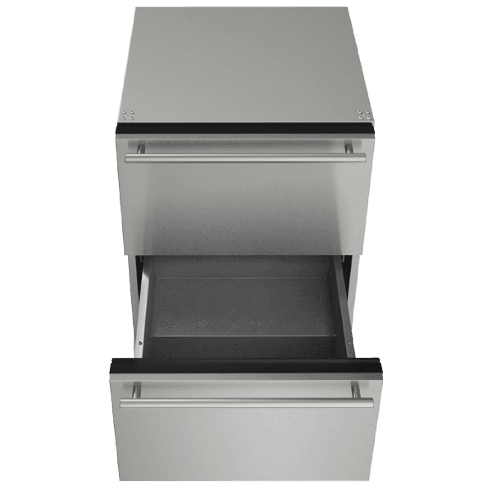 U-Line 24-Inch 5.4 Cu. Ft. Outdoor Rated Dual Drawer Compact Stainless Steel Refrigerator thumbnail 3