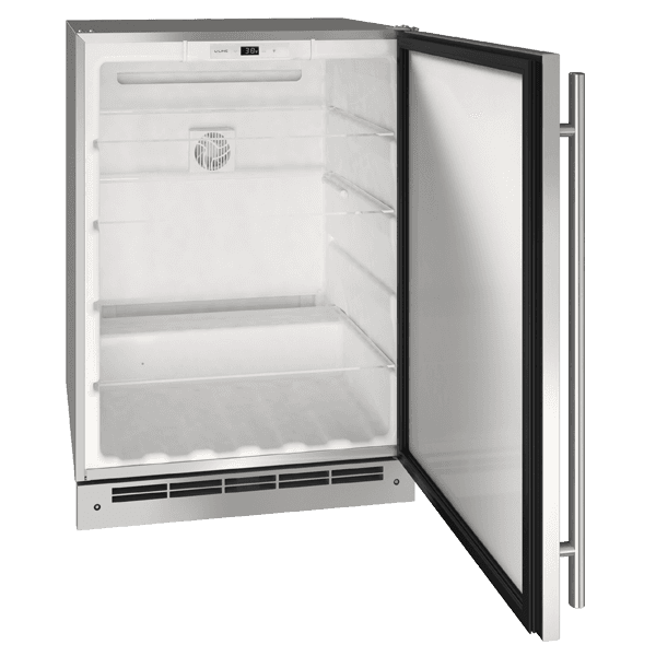 U-Line 24-Inch 5.4 Cu. Ft. Outdoor Rated Solid Door Compact Refrigerator - Stainless Steel thumbnail 3
