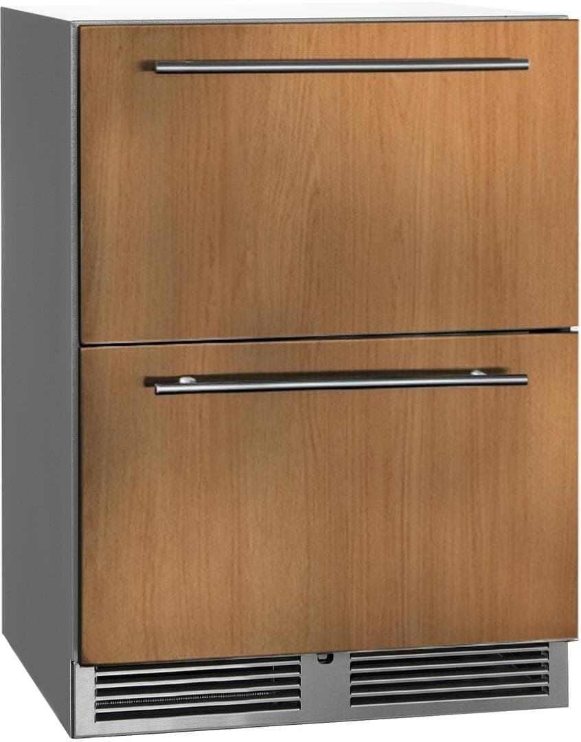 Perlick 24-Inch C-Series Stainless Steel Panel Ready Outdoor Refrigerator Drawers w/ Door Lock thumbnail 2