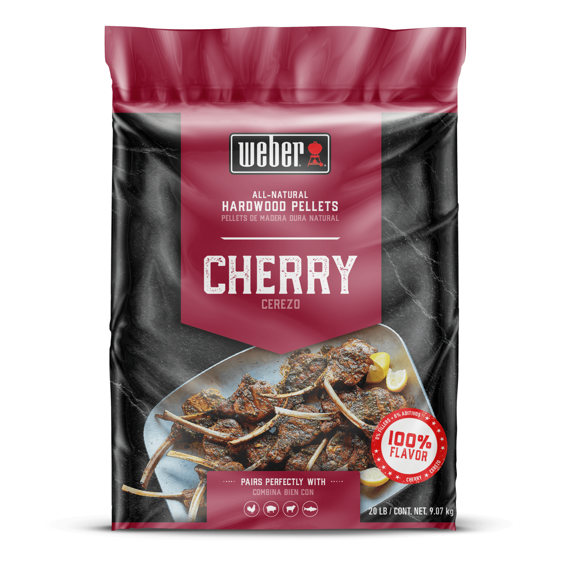 Weber Grills SmokeFire 20 Lb. Bag of Natural Hardwood Pellets - Cherry