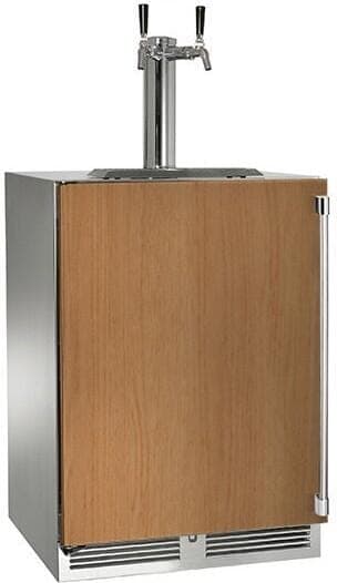 Perlick 24-Inch Signature Series Stainless Steel Panel Ready Dual Tap Outdoor Beer Dispenser - Right Hinged thumbnail 2