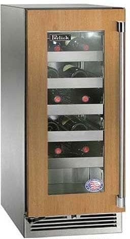 Perlick 15-Inch Signature Series Stainless Steel Panel Ready Glass Door Outdoor Wine Reserve w/ Door Lock - Right Hinged thumbnail 2