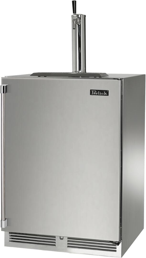 Perlick 24-Inch Signature Series Stainless Steel Single Tap Outdoor Beer Dispenser w/ Door Lock - Left Hinged thumbnail 3