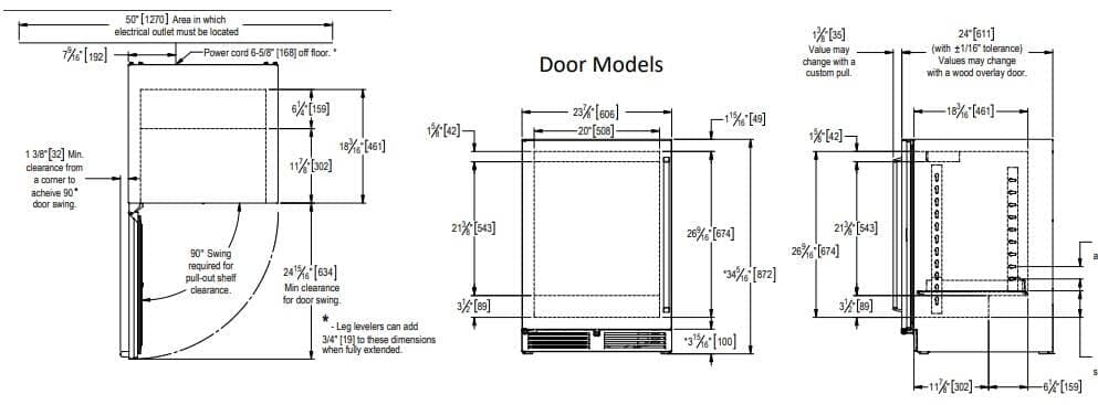 Perlick 24-Inch Signature Series Stainless Steel Glass Door Outdoor Refrigerator - Right Hinged thumbnail 6