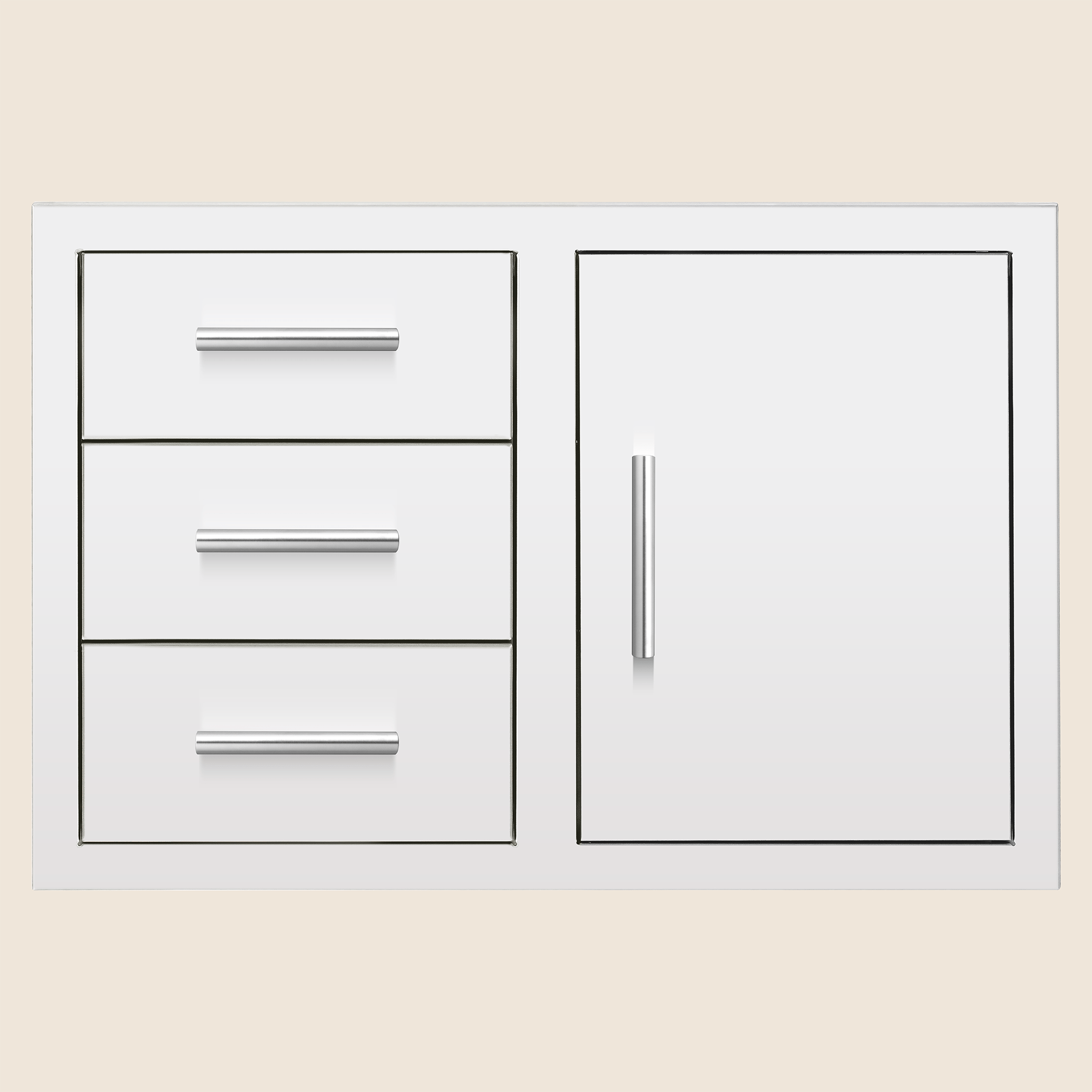 Summerset Grills 33-Inch Stainless Steel Right-Hinged Access Door & Triple Drawer Combo