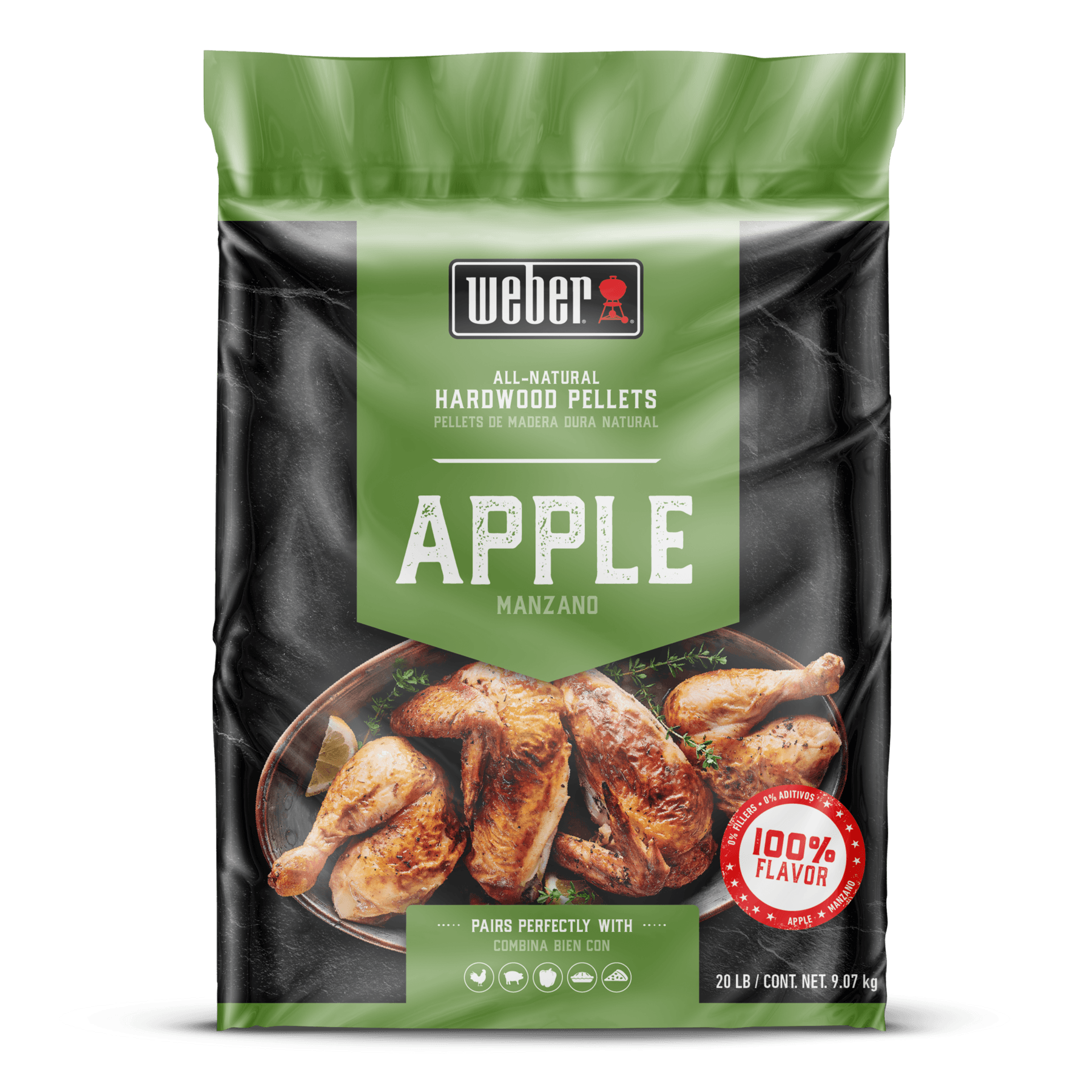 Weber Grills SmokeFire 20 Lb. Bag of Natural Hardwood Pellets - Apple