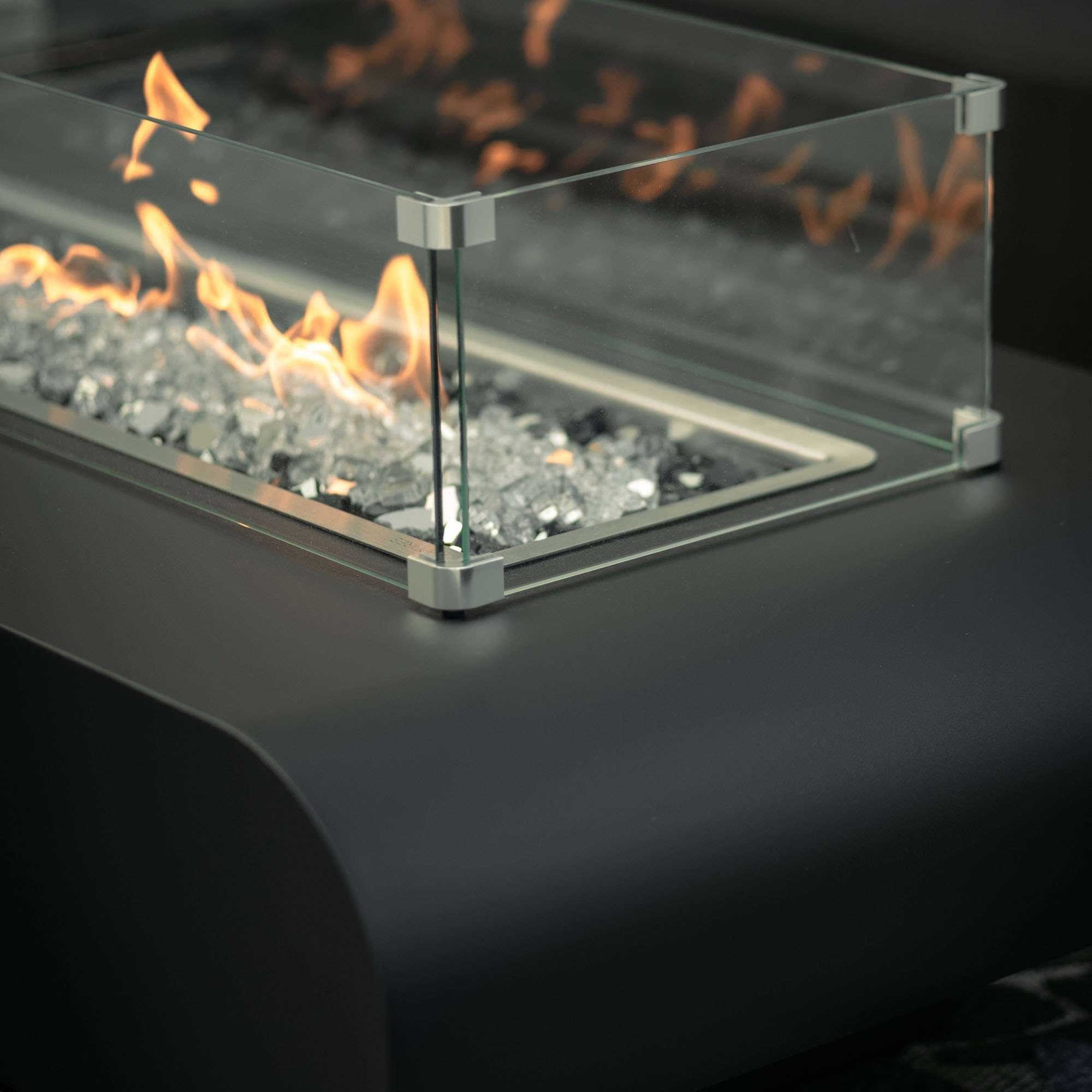 The Outdoor Plus 46-Inch x 14-Inch Rectangular Glass Wind Guard