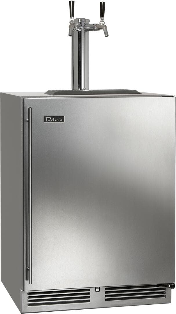 Perlick 24-Inch C-Series Stainless Steel Dual Tap Outdoor Beer Dispenser - Left Hinged thumbnail 2