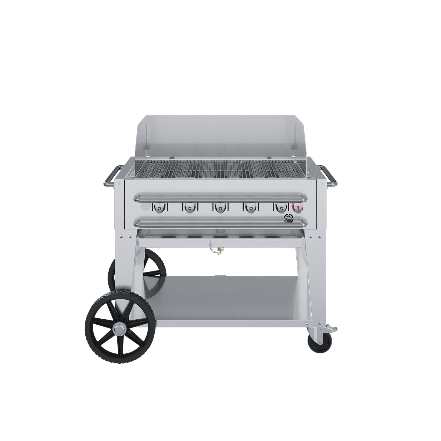 Crown Verity Professional Rental Series 36-Inch 5-Burner Stainless Steel Freestanding Propane Gas Grill with Windguard — image 1