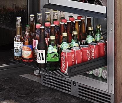 Perlick 24-Inch Signature Series Shallow Depth Stainless Steel Glass Door Outdoor Beverage Center - Right Hinged thumbnail 3