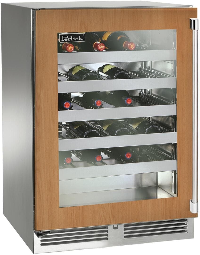 Perlick 24-Inch Signature Series Marine Grade Stainless Steel Panel Ready Glass Door Outdoor Wine Reserve - Right Hinged thumbnail 2