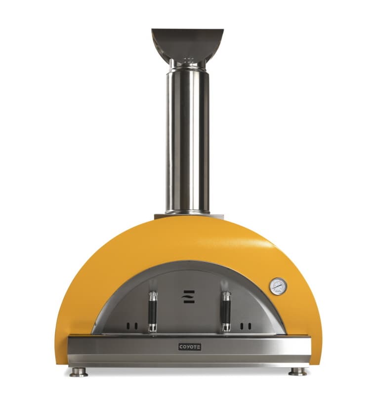 Coyote 40-Inch DUOMO Freestanding Wood-Fired Pizza Oven - Yellow