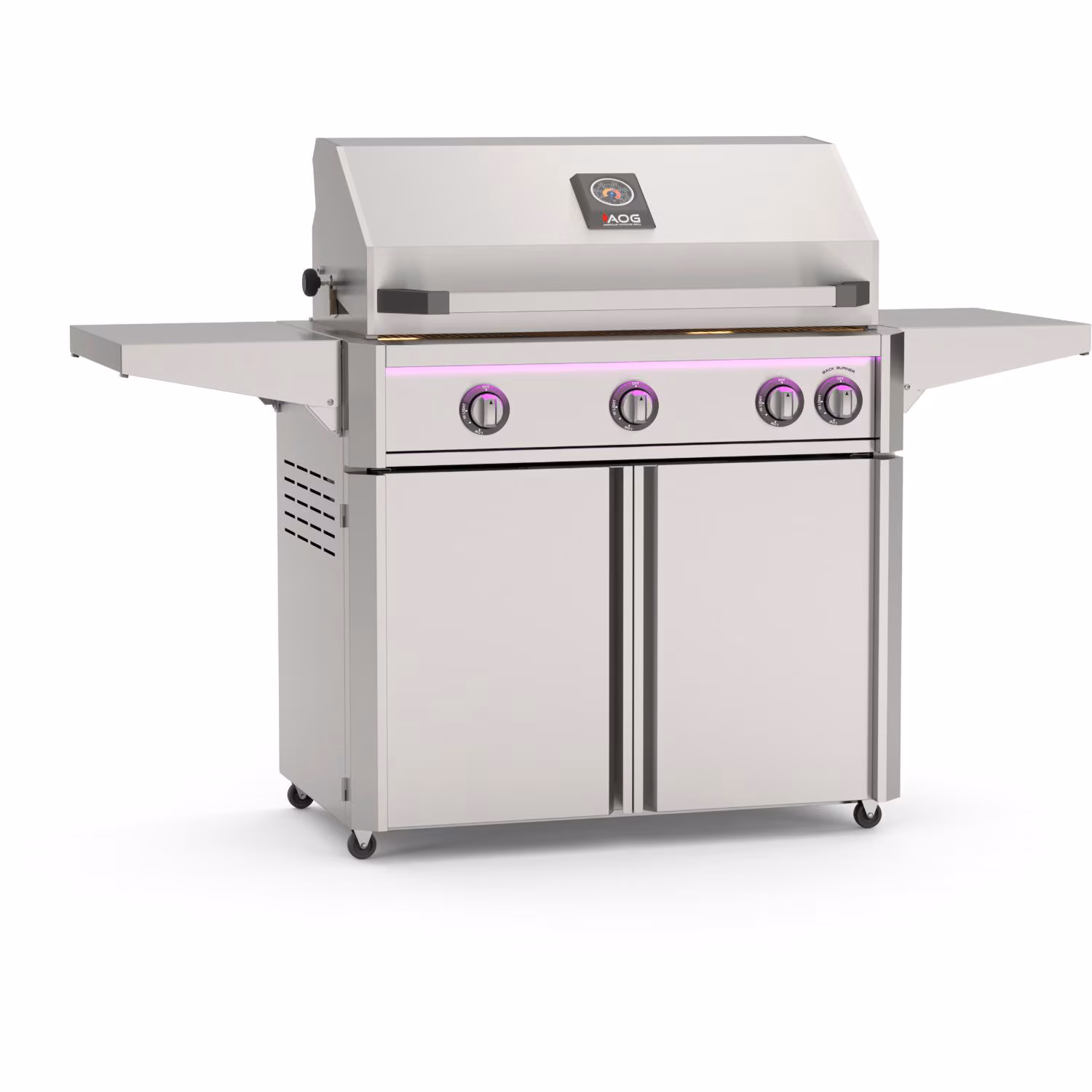 American Outdoor Grill L-Series 36-in 4-Burner Gas Grill w/ Lights & Rotisserie Kit on Cart
