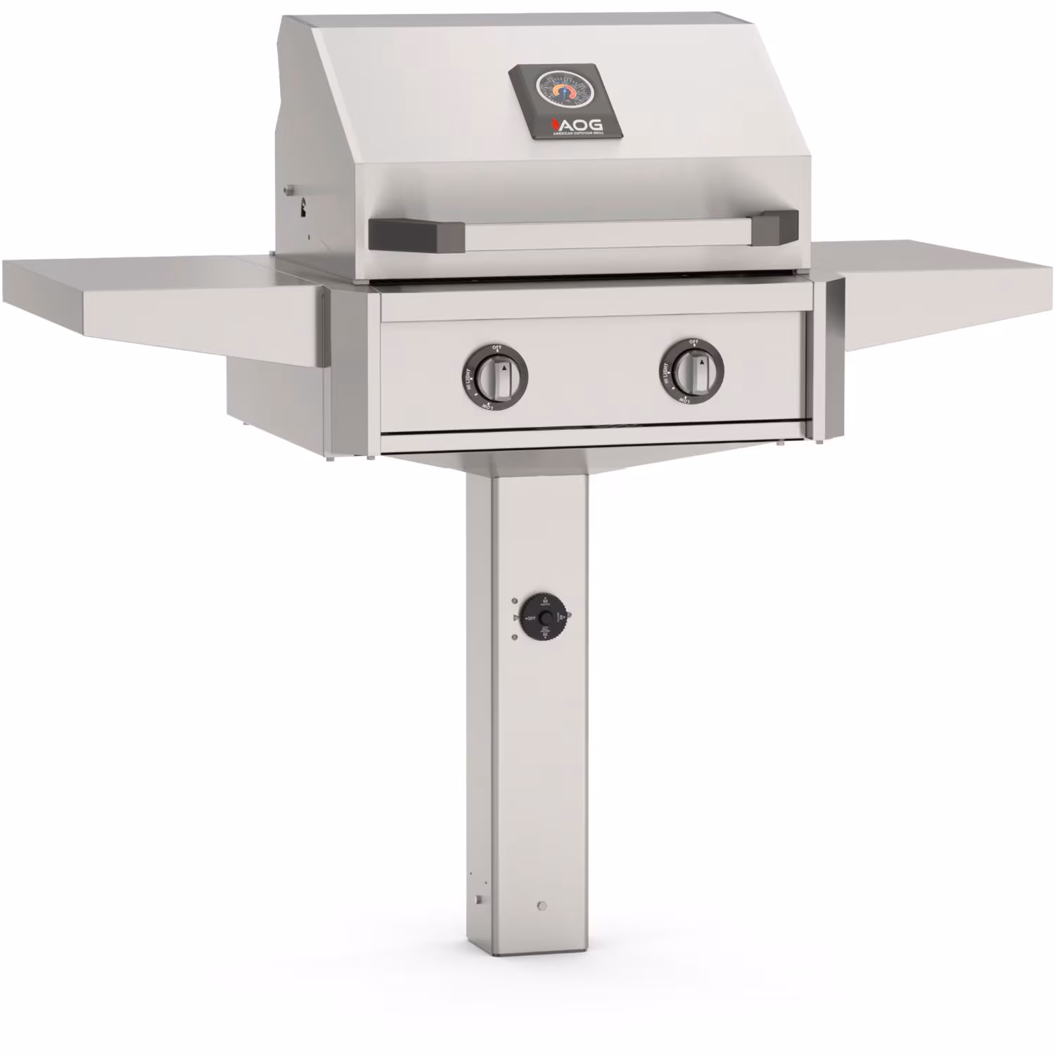 American Outdoor Grill T-Series 24-in 2-Burner Gas Grill on In Ground Post