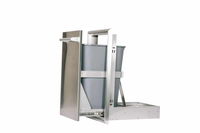 Coyote 18-Inch Roll-Out Stainless Steel Tank Trash Bin Storage thumbnail 2