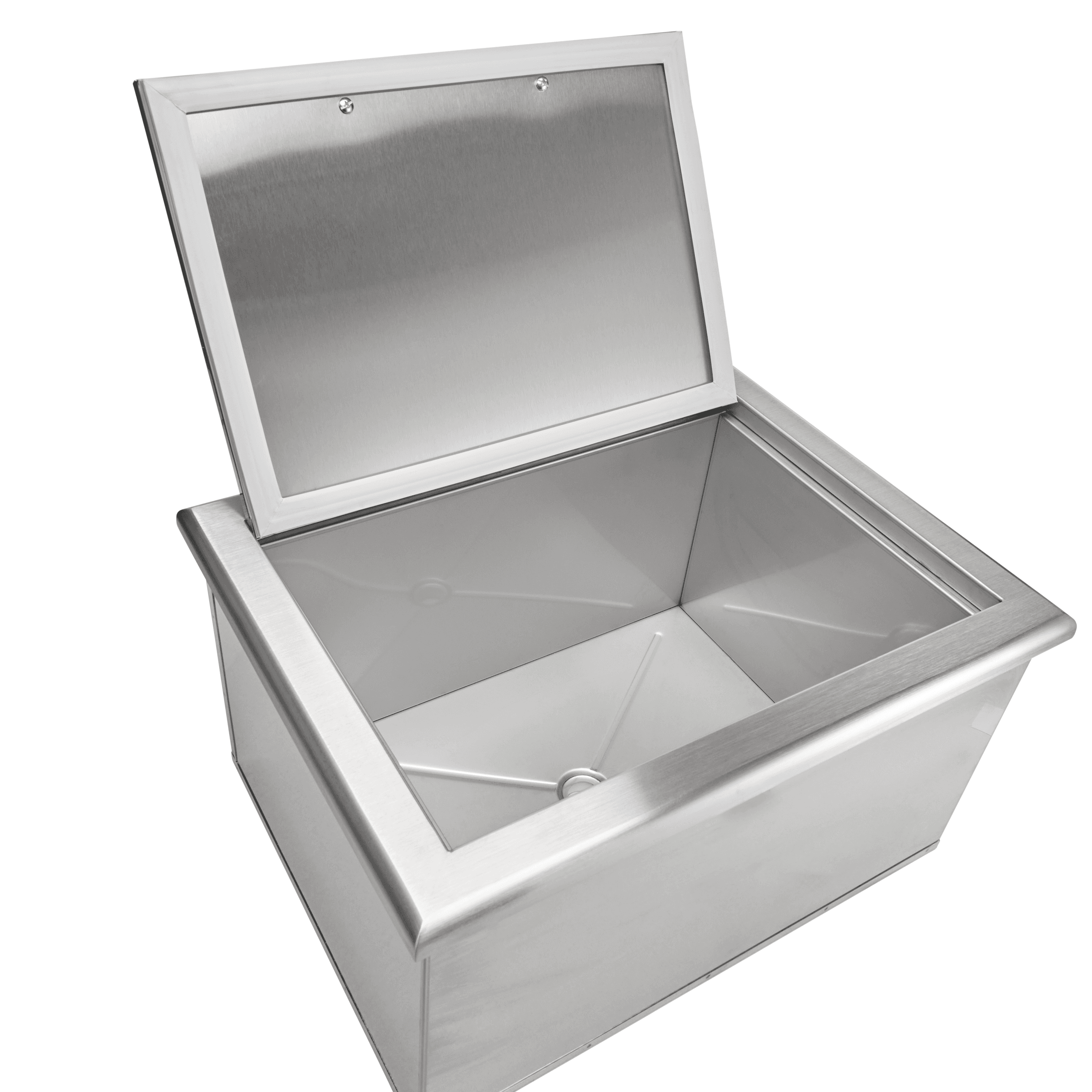 Coyote 25-Inch Stainless Steel Drop-In Ice Bin Cooler with Hinged Lid thumbnail 3