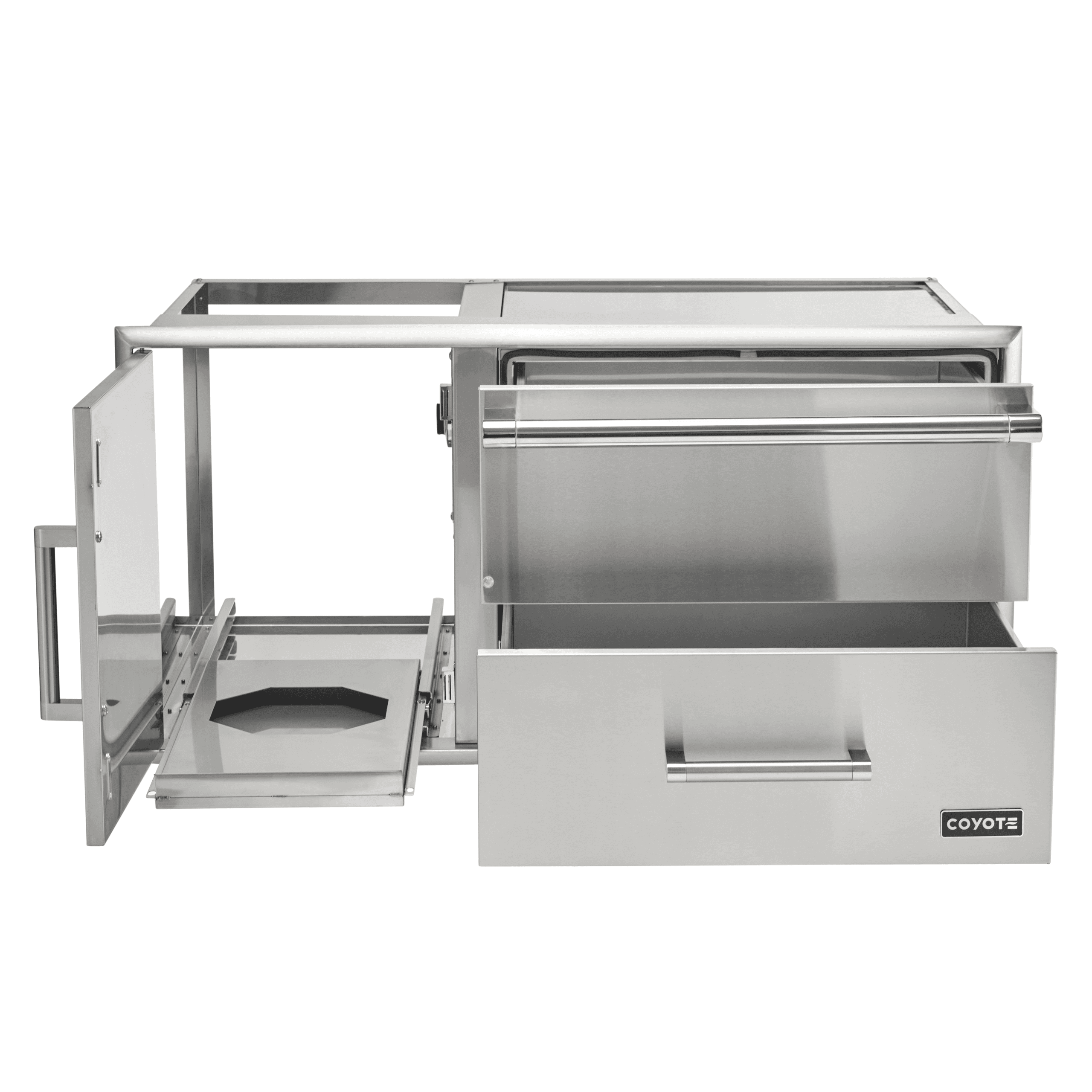 Coyote 42-Inch Combo Cabinet with Warming Drawer, Single Drawer and Single Access Door thumbnail 5