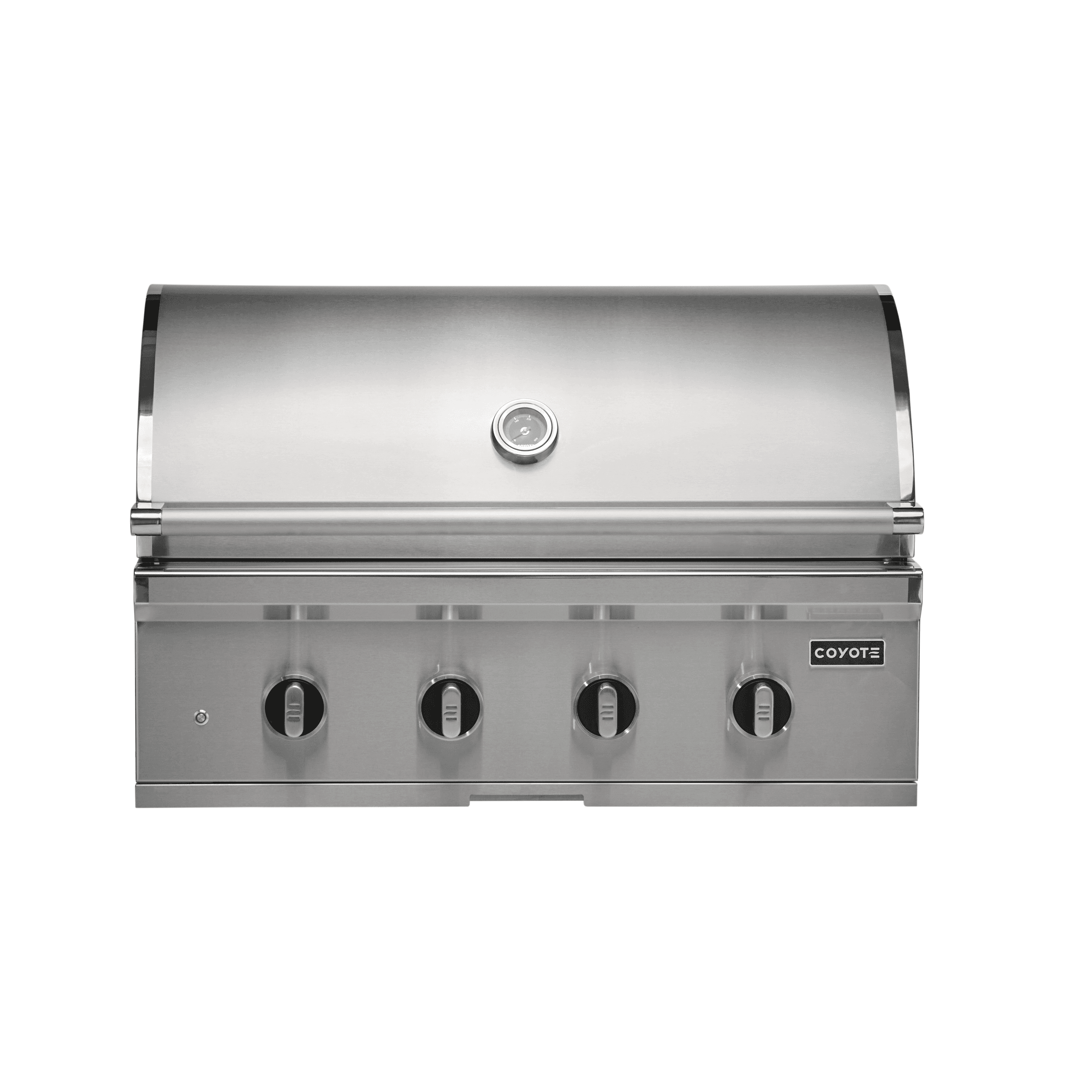 Coyote Cl Series 4 Burner Freestanding Gas Grill W/ Lift Assist Hood & Safety Valve