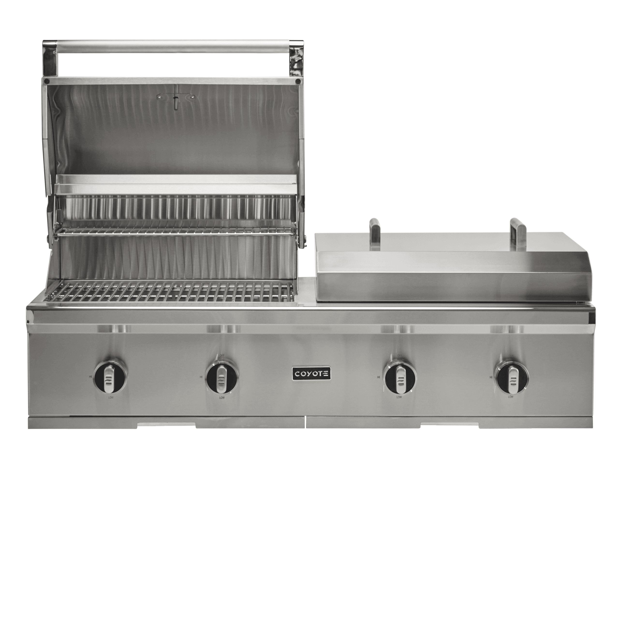 Coyote 4 Burner Built-In Gas Grill & Flat Top Griddle Combo thumbnail 3