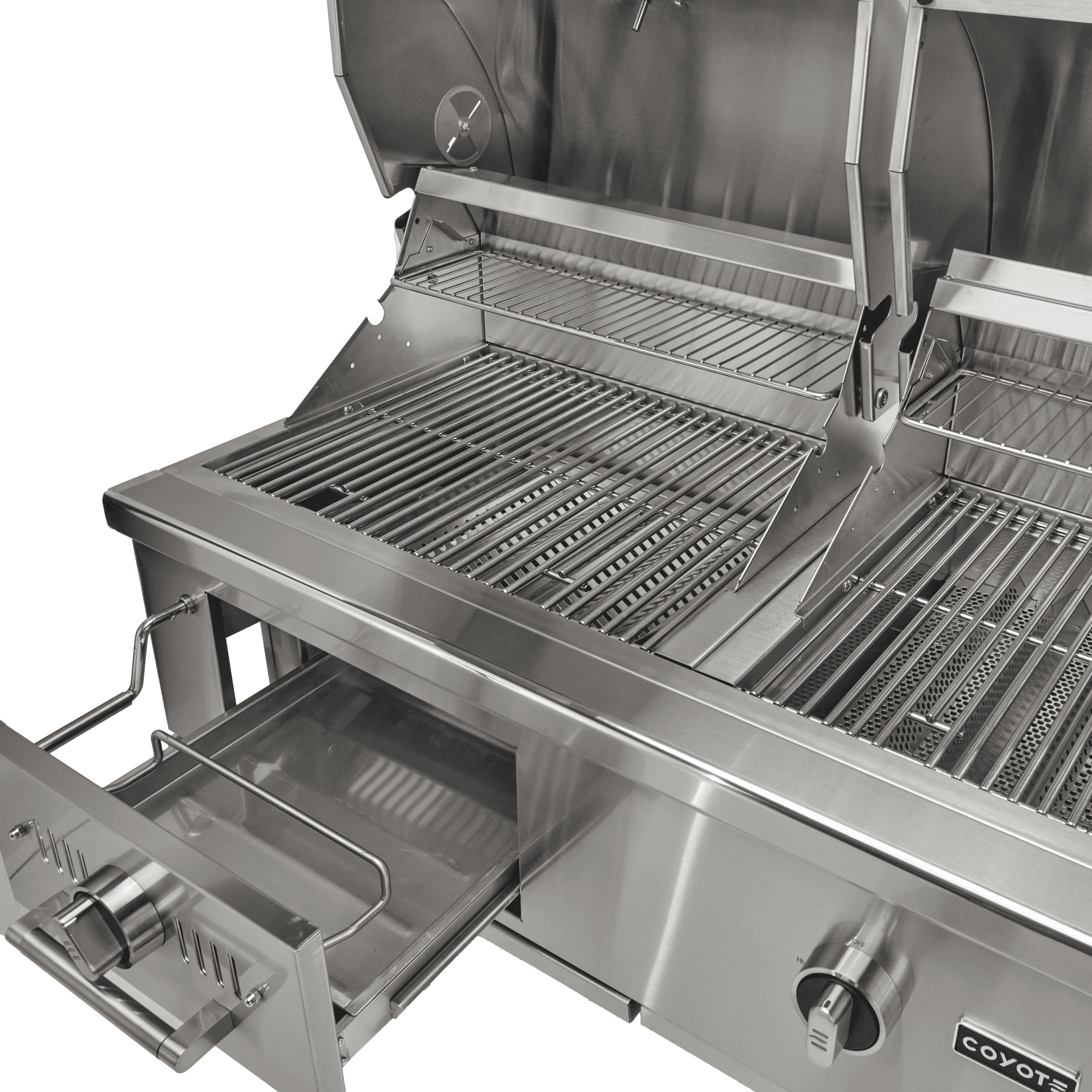 Coyote 2 Burner Built-In Gas/charcoal Dual Fuel Hybrid Grill thumbnail 5