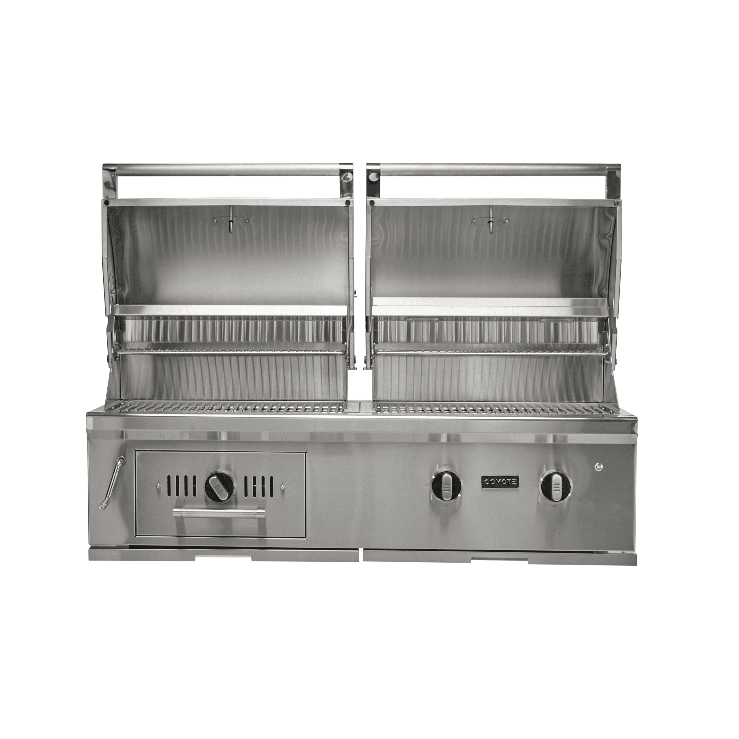 Coyote 2 Burner Built-In Gas/charcoal Dual Fuel Hybrid Grill thumbnail 3