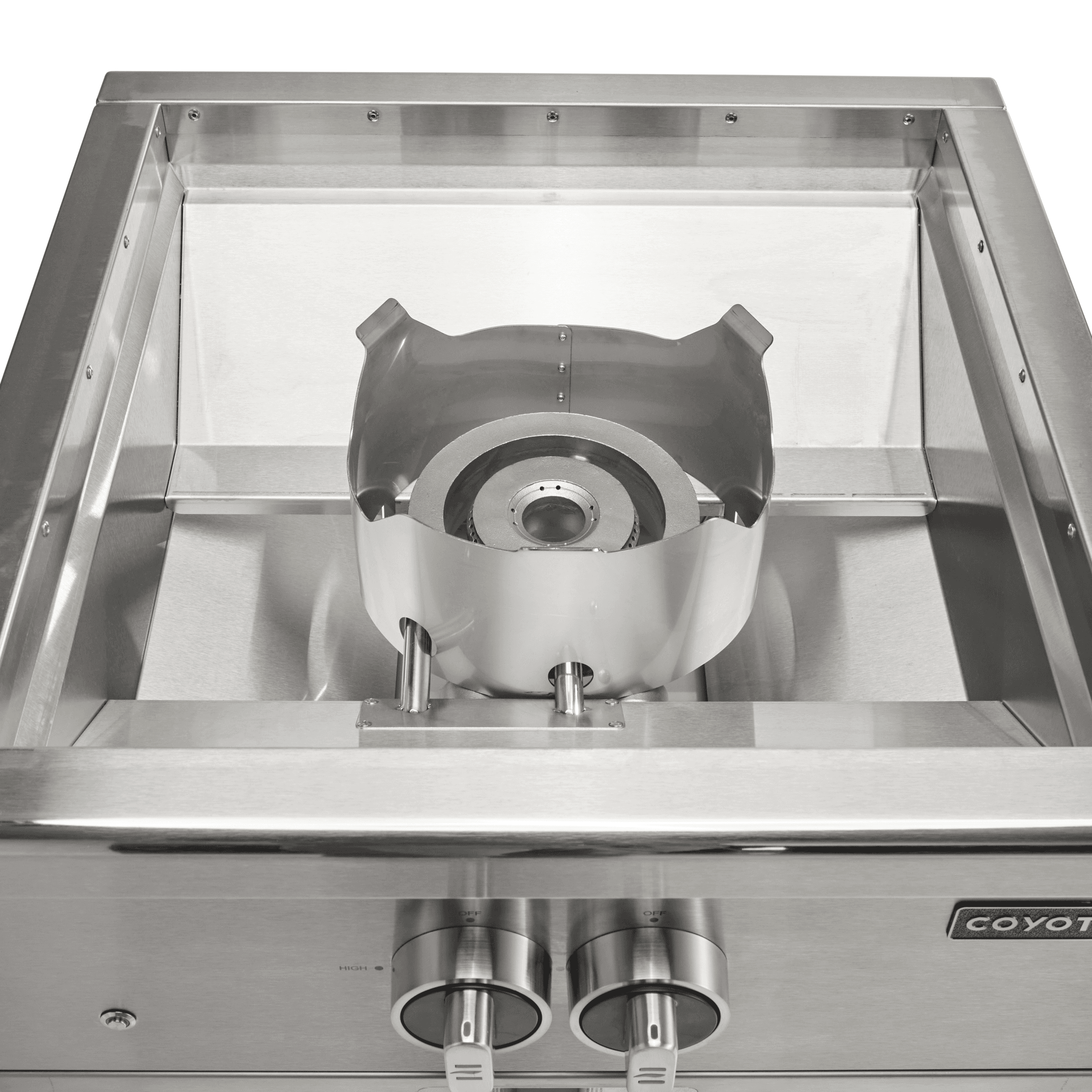 Coyote Built-In Gas High Performance Power Burner Wok Ring & Lid thumbnail 2