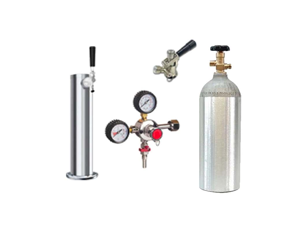 Zephyr Presrv Stainless Steel Single Tap Kit Accessory with CO2 Tank for Presrv Kegerators thumbnail 2