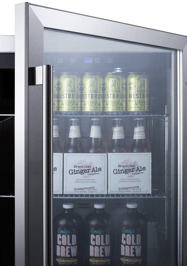 Summit Commercial 24-Inch 5.0 Cu. Ft. Outdoor Rated Built-In Beverage Center with Glass Door — image 1