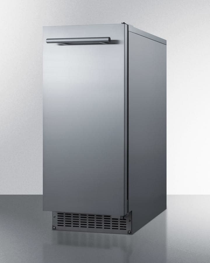 Summit 62 Lb. 15-Inch Outdoor Rated Gourmet Cube Ice Maker with Drain Pump — image 1