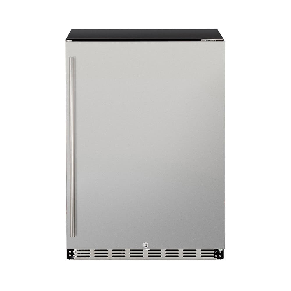 Summerset Grills 24-Inch 5.3 Cu. Ft. Capacity Outdoor Rated Refrigerator with Locking Door & Towel Bar Handle - Right Hinge — image 1