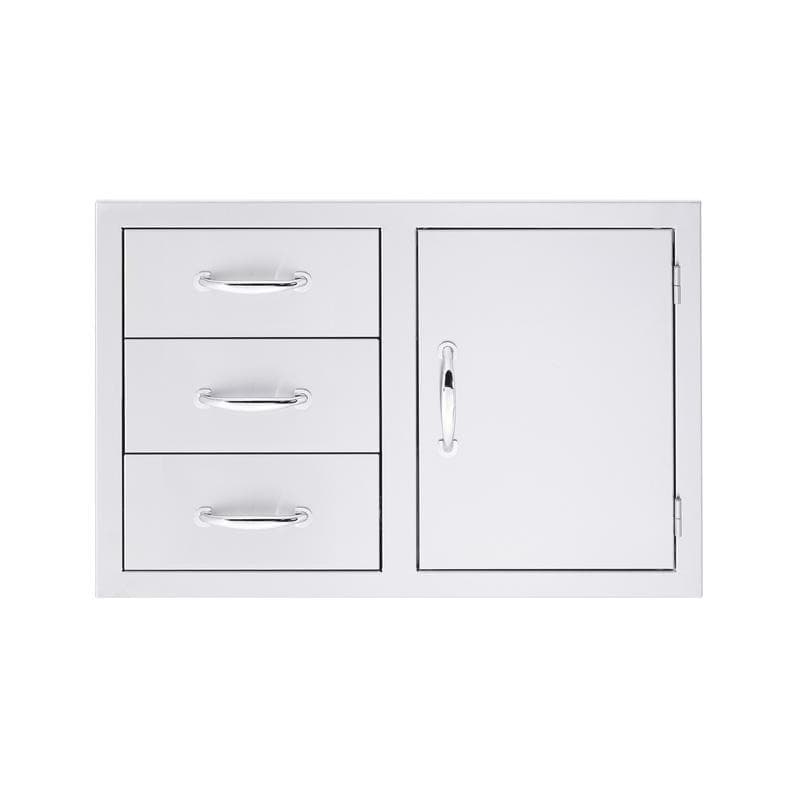 Summerset Grills 33-Inch Stainless Steel Right-Hinged Access Door & Triple Drawer Combo — image 1