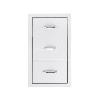 Summerset Grills 17-Inch Stainless Steel Flush Mount Triple Access Drawer — image 1