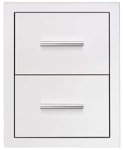 Summerset Grills 17-Inch Stainless Steel Flush Mount Double Access Drawer — image 1